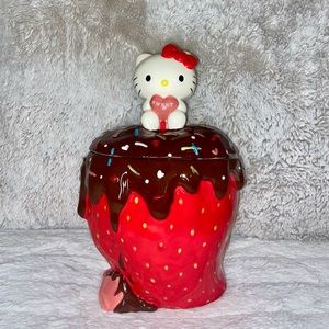 NEW! HTF Hello Kitty Strawberry Cookie Jar